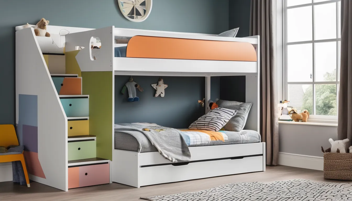 Staggered Bunk Beds With Storage  Keep Your Room Organized